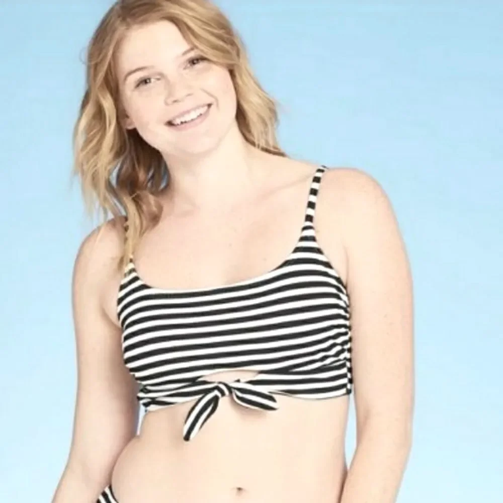 NWT Striped Bikini Bralette SzLarge